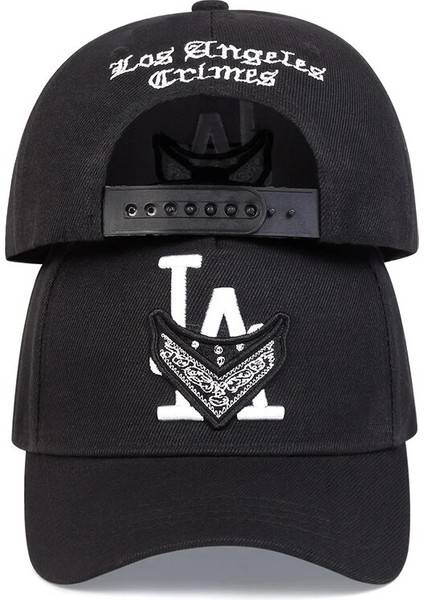 La Maske Harf Nakışlı Hip-Hop Şapkalar Ilkbahar Sonbahar Açık Hava Ayarlanabilir Günlük Beyzbol Şapkaları - Seçenek Siyah (Yurt Dışından) indirimleri