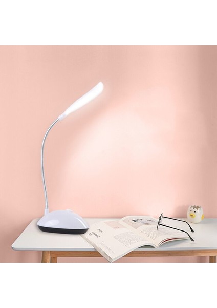 1 Adet LED Katlanır Masa Lambası Okuma Işığı Aaa Pil ile Çalışan Göz Korumalı Gece Lambası Yatak Odası Başucu Çalışma Aydınlatması Masa Lambası (Yurt Dışından)