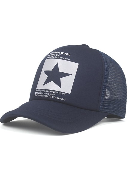 Yeni Moda Beş Köşeli Yıldız Desen Baskılı Trend Erkek ve Kadın Evrensel Hip Hop Mesh Nefes Alabilir - Seçenek Kırmızı-Ayarlanabilir (Yurt Dışından) indirimleri