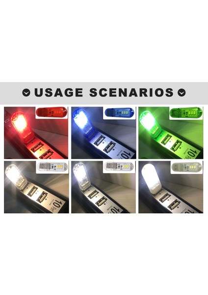 Dokunmatik Anahtar DC5V USB LED Mini Kitap Işığı 1.5W LED Masa Okuma Lambası Kırmızı Mavi Yeşil Beyaz Taşınabilir Esnek USB LED Gece Işıkları (Yurt Dışından)