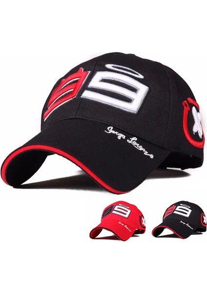 99 Nakış Beyzbol Şapkası Moda Şövalye Erkek ve Kadın Beyzbol Şapkaları Yarış Şapkası Bahar ve Yaz Pamuk - Seçenek Siyah (Yurt Dışından) modelleri