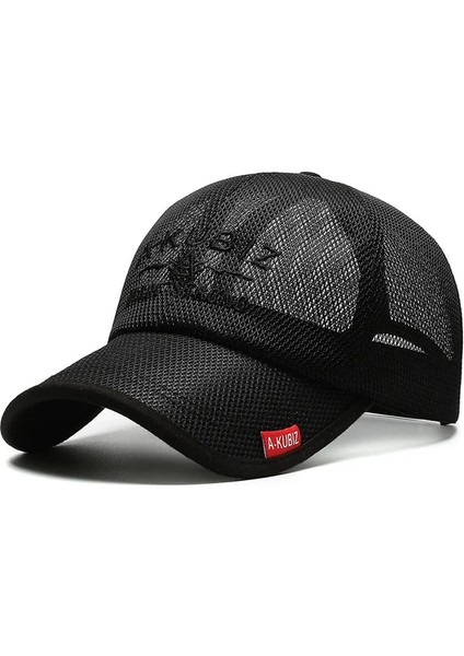 Kanada Yaz Erkek Örgü Şapka Beyzbol Şapkası Erkekler Kadınlar Için Katı Açık Hava Moda Spor Snapback Şapka Nefes Alabilir - Seçenek Siyah (Yurt Dışından)