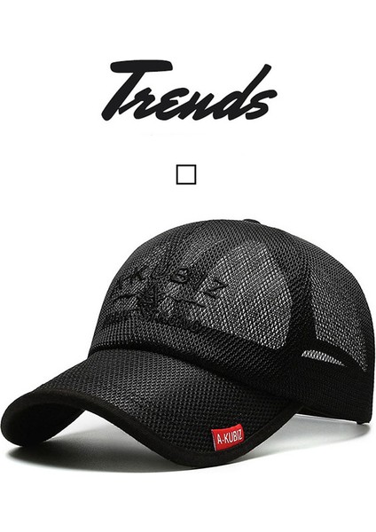 Kanada Yaz Erkek Örgü Şapka Beyzbol Şapkası Erkekler Kadınlar Için Katı Açık Hava Moda Spor Snapback Şapka Nefes Alabilir - Seçenek Siyah (Yurt Dışından)