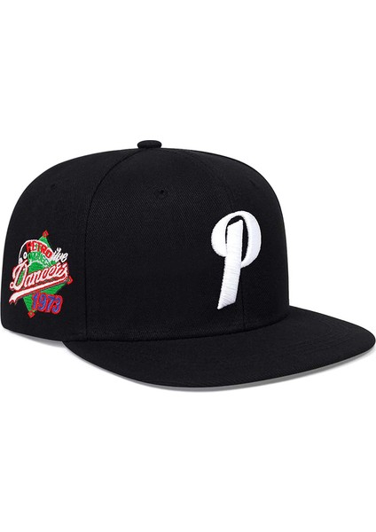 P Harf Nakışlı Hip-Hop Şapkalar Açık Hava Ayarlanabilir Günlük Beyzbol Şapkaları Güneş Koruyucu Şapka-Seçenek Gri (Yurt Dışından) fırsatları