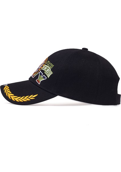 Navy Kartal Nakışlı Snapback Beyzbol Şapkaları Ilkbahar ve Sonbahar Açık Hava Ayarlanabilir Günlük Şapkalar - Seçenek Siyah (Yurt Dışından)