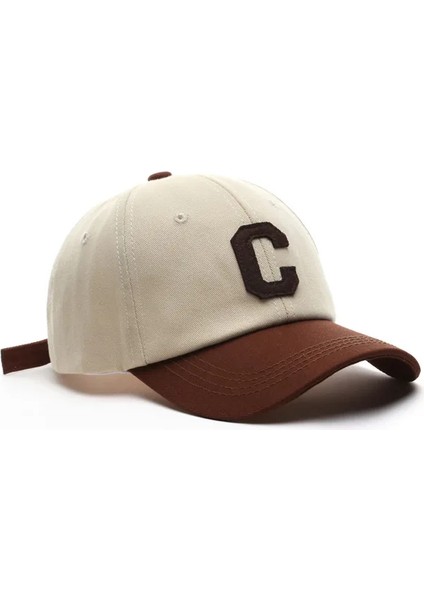 Kadınlar ve Erkekler Için Pamuklu Beyzbol Şapkası Rahat Snapback Şapka Moda Harf C Yama Şapka Yaz Güneşi - Seçenek Kahverengi (Yurt Dışından)