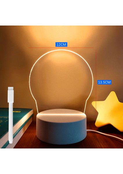 Not Panosu Yaratıcı LED Gece Lambası USB Mesaj Panosu Kalemli Tatil Işığı Çocuklar Için Hediyeler Kız Arkadaş Dekorasyon Gece Lambası (Yurt Dışından)