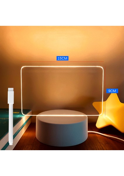 Not Panosu Yaratıcı LED Gece Lambası USB Mesaj Panosu Kalemli Tatil Işığı Çocuklar Için Hediyeler Kız Arkadaş Dekorasyon Gece Lambası (Yurt Dışından)