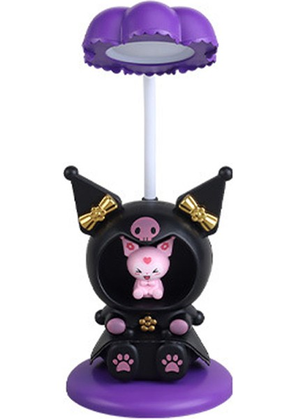 Kawaii Kuromi My Melody Katlanır Göz Korumalı Masa Lambası Anime Sanrio Kız Kalp Sevimli Yatak Odası Başucu Gece Lambası Karikatür Lamba (Yurt Dışından)
