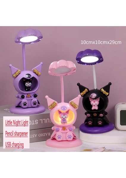 Kawaii Kuromi My Melody Katlanır Göz Korumalı Masa Lambası Anime Sanrio Kız Kalp Sevimli Yatak Odası Başucu Gece Lambası Karikatür Lamba (Yurt Dışından) indirimleri