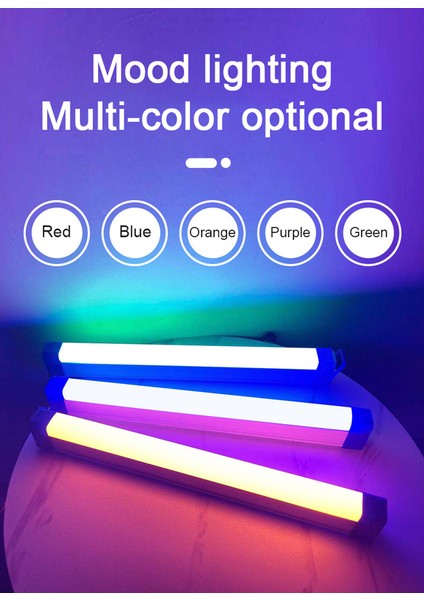 Renkli LED Gece Lambaları Rgb Atmosfer Dolgu Işığı Şarj Edilebilir Yatak Odası Fotoğraf Aydınlatması Oda Dekoru Luz De Preenchimento Yeni (Yurt Dışından)