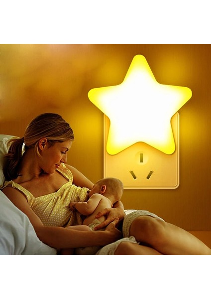 LED Yıldızlı Gece Işıkları Ab/abd Fişli Gece Lambası Işığı Ev Dekorasyonu Yatak Odası Başucu Bebek Odası Oturma Odası Koridor Aydınlatması (Yurt Dışından)