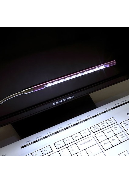 USB LED Gece Işıkları Esnek 5V Dizüstü Bilgisayar Klavye Okuma Aydınlatması USB LED Masa Kitap Lambası Gümüş/siyah/altın/mor/mavi/kırmızı (Yurt Dışından)