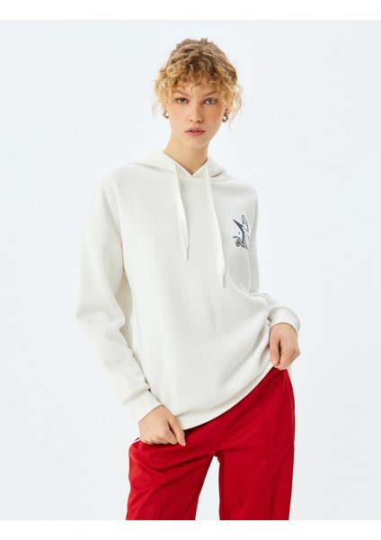 Arkası Baskılı Kapüşonlu Oversize Sweatshirt fiyatları
