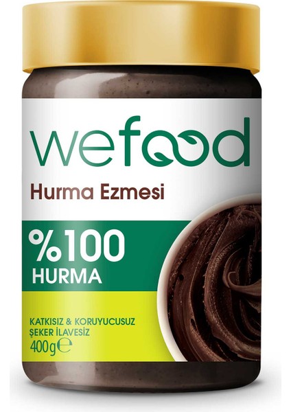 %100 Sade Hurma Ezmesi 400 gr (Hurma Püresi, Hurma Dolgusu) 8683347031160