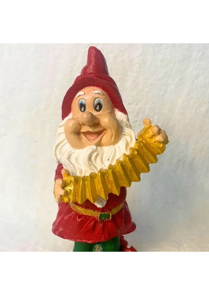 El Yapımı Yılbaşı Temalı Müzisyen Cüce Biblosu - 8 x 18 cm