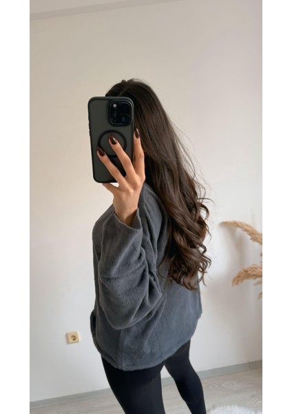 Susie Dik Yaka Basic Yumoş Kazak Antrasit fiyatları