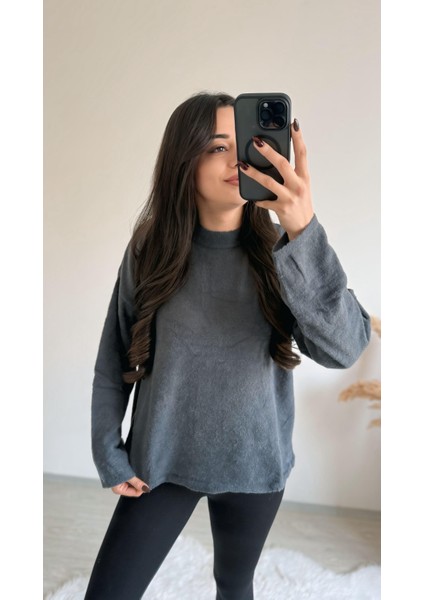 Susie Dik Yaka Basic Yumoş Kazak Antrasit modelleri