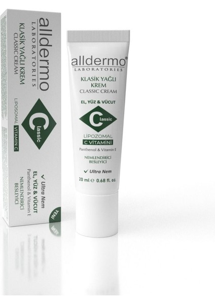 Klasik Yağlı - C Vitaminli Tüp Krem 20ml