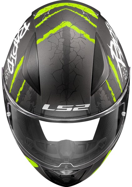 Rapıd 2 Raven Kapalı Kask Mat Siyah-Gri-Neon Sarı