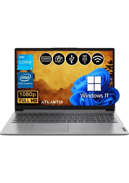 Ideapad 1 15IAU7  İ3-1215U  24GB 256GB M.2 SSD 82QD00H0TXATL25 15.6"  W11PRO Taşınabilir Bilgisayar