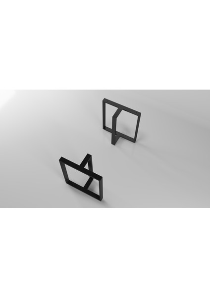 T Model Metal Ayak Seti Siyah Metal Masa Ayağı