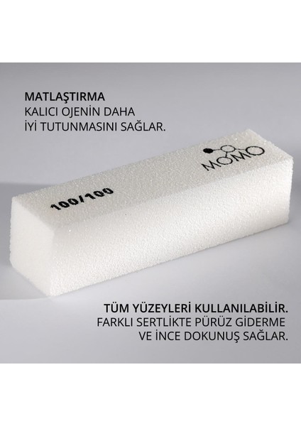 Tırnak Üstü Törpü Buffer 100/100 Beyaz 10 cm