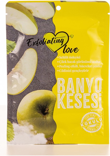 Normal Cilt Yeşil Elma Kokulu Kese Orta %100 Viskoz