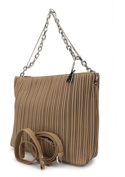 Kadın Vegan Taupe Omuz Çanta 921 26887 Bn Canta SK24-25 Taupe fiyatları