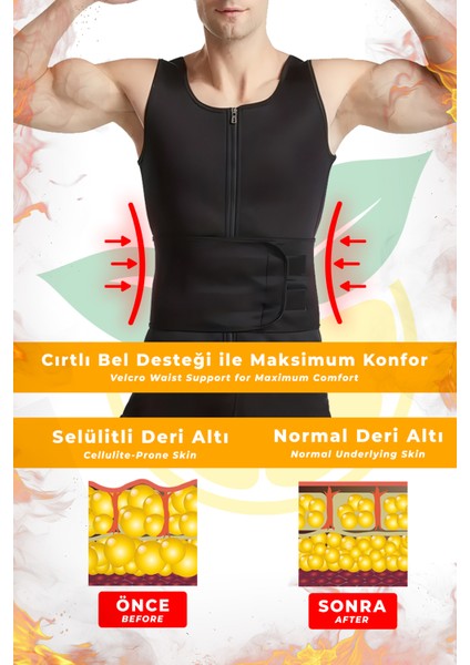 Spor Sauna Yelek - Egzersiz Için Tasarlanmış, Cırtlı Bel Desteği, Ekstra Terleme ve Performans Artışı, Vücut Şekillendirici (216) modelleri