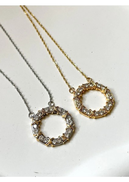 Özel Seri Tiff Xoxo Çelik Kolye I Kararmaz Çelik Zirkon Taşlı Kolye I Çelik Kadın Çelik Kolye fiyatları