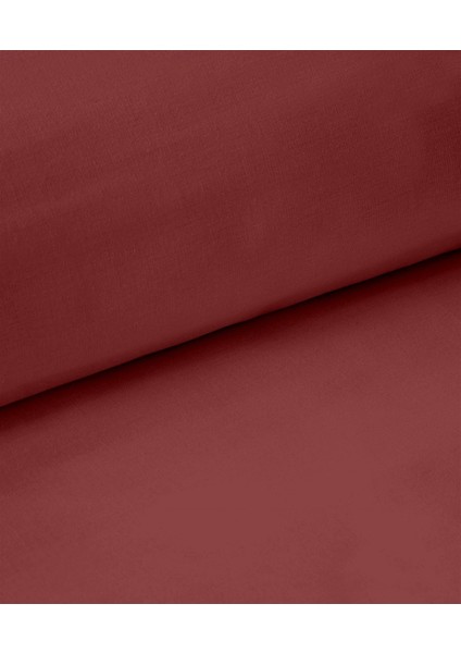 Organik Pamuk Akfil Nevresim Tek Kişilik 160 x 220 cm Koyu Bordo