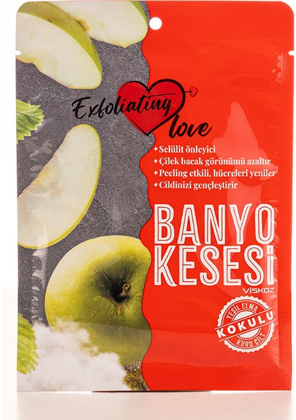 Kuru Cilt Yeşil Elma Kokulu Kese Ince %100 Viskoz fiyatları