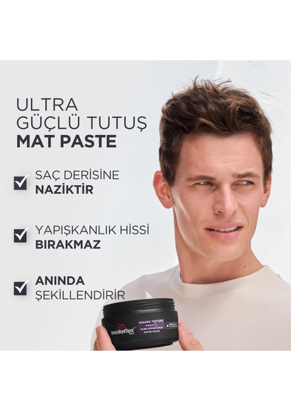 Men Dynamic Texture Dinamik Doku Mat Paste Ultra Strong Hold - 75 ml