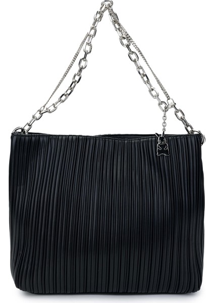 Kadın Vegan Siyah Omuz Çanta 921 26887 Bn Canta SK24-25 Black