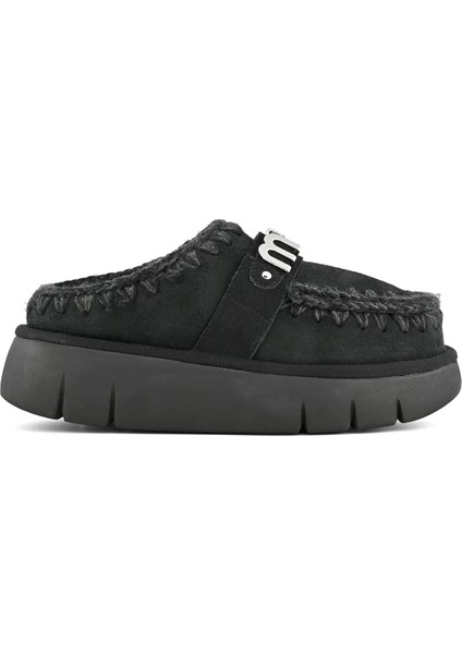Kadın Terlik/ Panduf ( Ev ) MU.FW531001A Bkbk Mou Bounce Clog Metal Logo Black