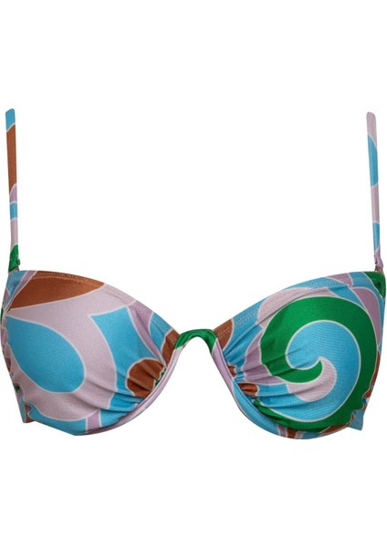 Regular Fit Desenli Bikini Üstü-Fall in Love D2637AX24HS