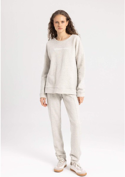 Slim Fit Dar Kesim Casual Pijama Altı-Fall in Love C5773AX23CW