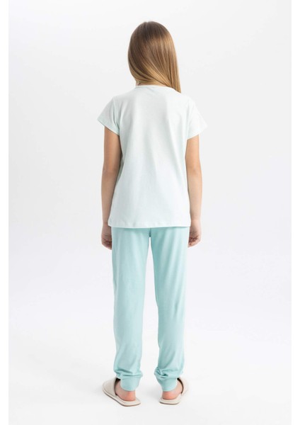 Kız Çocuk Baskılı Kısa Kollu Pijama Takımı C1950A824SP