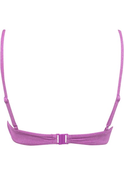 Regular Fit Parlak Kumaş Bikini Üstü-Fall in Love B7475AX24SM