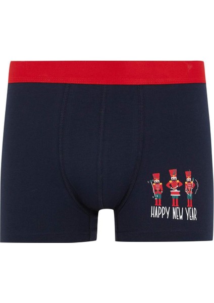 Yılbaşı Temalı Regular Fit 3'lü Boxer B0560AX23AU indirimleri