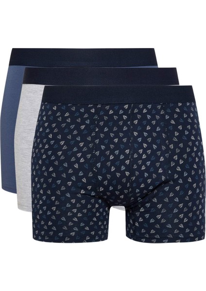 Regular Fit Baskılı 3'lü Boxer E0027AX24WN