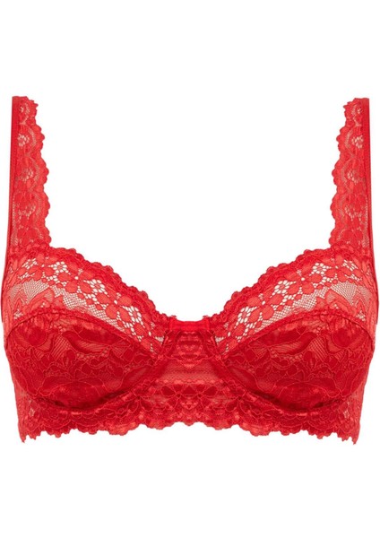 Telli Dantelli Kırmızı Tişört Bra-Fall in Love E2306AX24AU