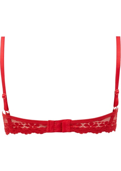Telli Dantelli Kırmızı Tişört Bra-Fall in Love E2306AX24AU