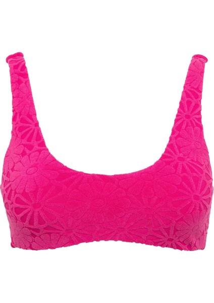 Fall in Love Regular Fit Çiçekli Jakarlı Bikini Üstü B6901AX24SM