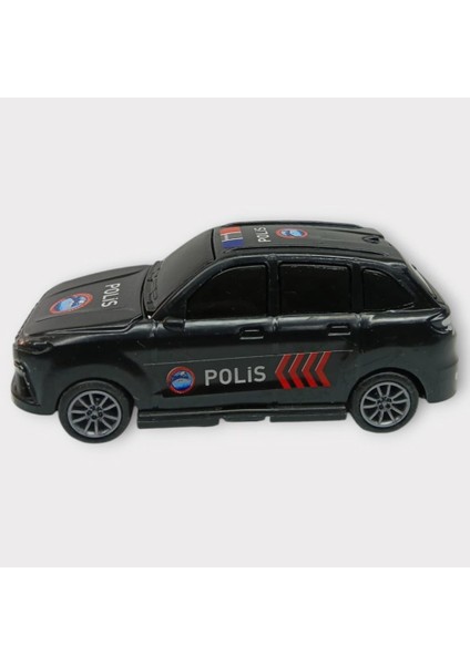 Çek Bırak Polis Arabası -Siyah Hatchback