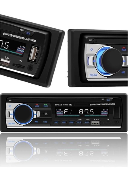 P520 Bluetooth Oto Teyp 2xusb Radyo Mp3 Aux