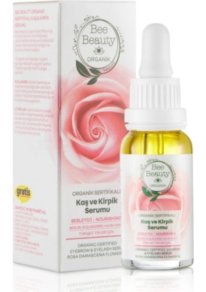 Bee Beauty Organik Sertifikalı Kaş ve Kirpik Serumu 15 ml