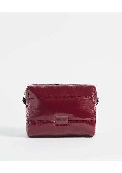 Burgundy Glossy - Makyaj Çantası
