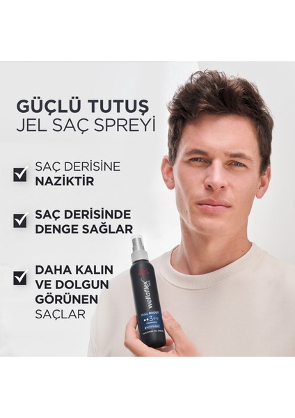 Full Boost Thickening Daha Kalın Telli Ve Dolgun Görünümlü Saçlar İçin Kafein İçeren Güçlü Jel Saç Spreyi Strong Hold - 150 ml